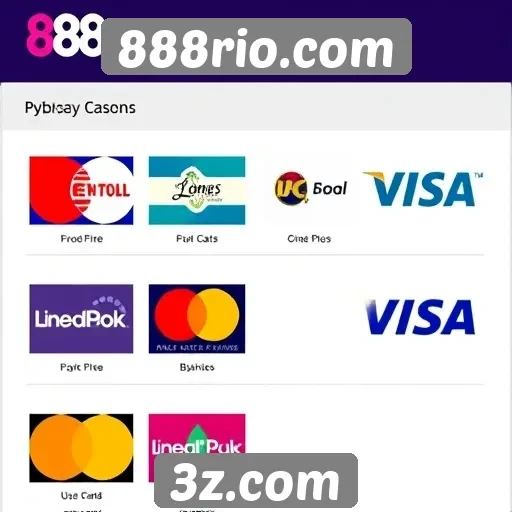 Principais métodos de pagamento disponíveis no 888rio.com